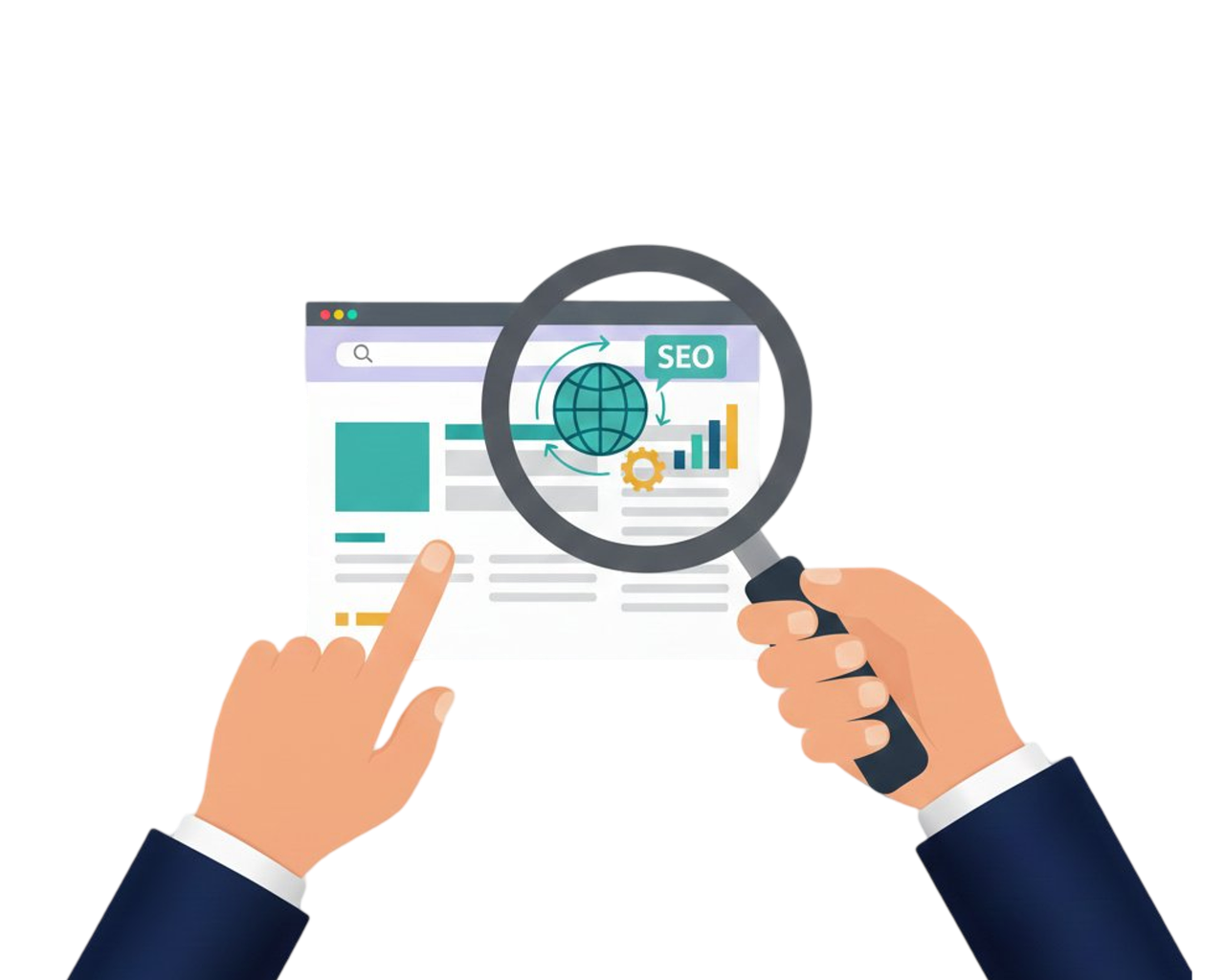 Magnifying glass, seo, website — Make Millions Out Of Your Website With Search engine optimization Services